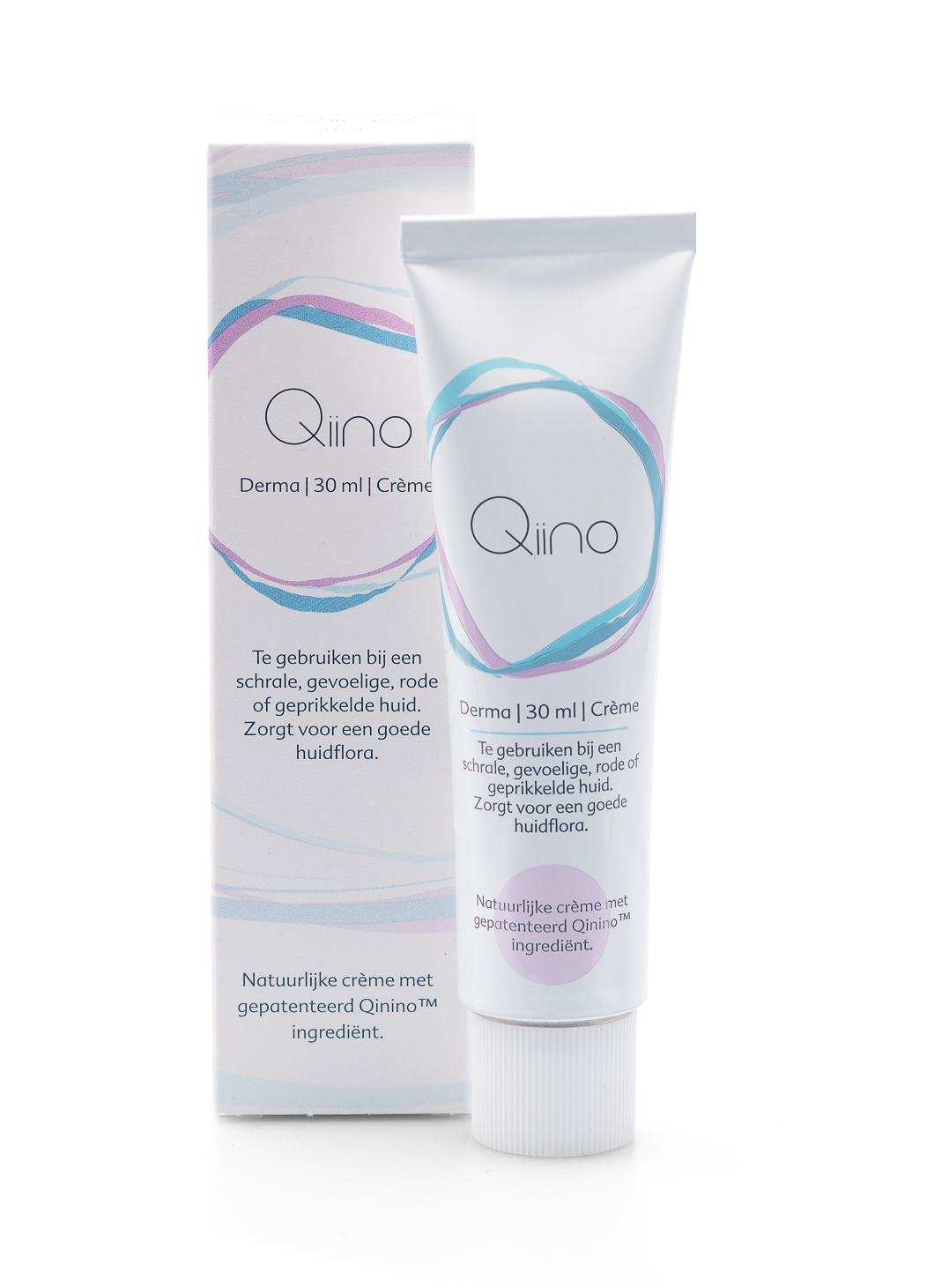 Qiino creme tube en doosje uit productie